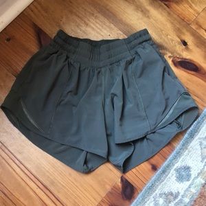 Olive green size 4 lululemon shorts